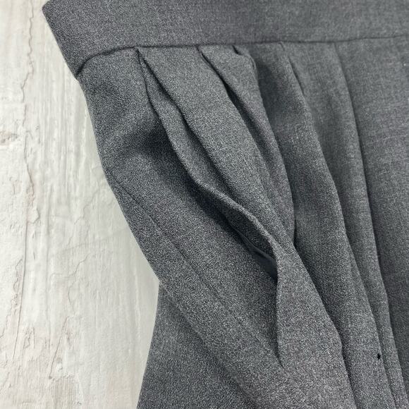 Vintage 90s Ports International Gray Lined Pure Wool Straight Pencil Skirt 4 - Picture 9 of 13